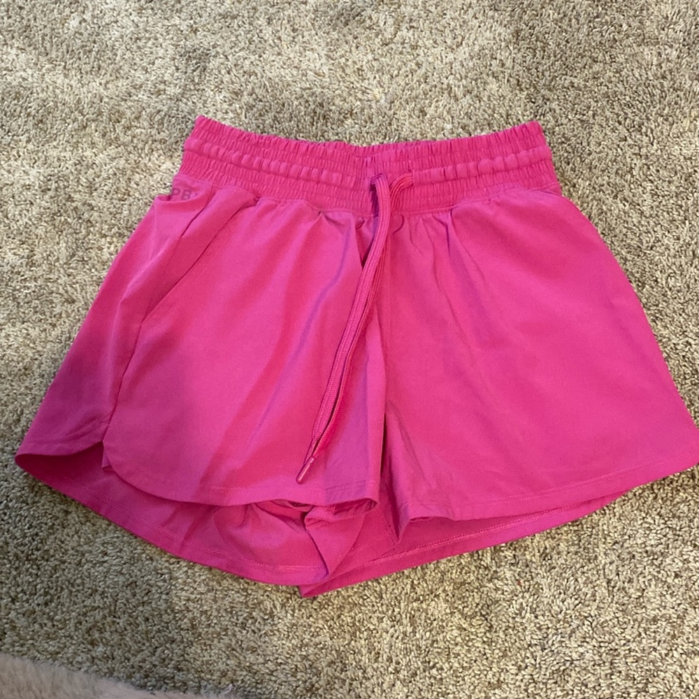 Hot pink high rise shorts